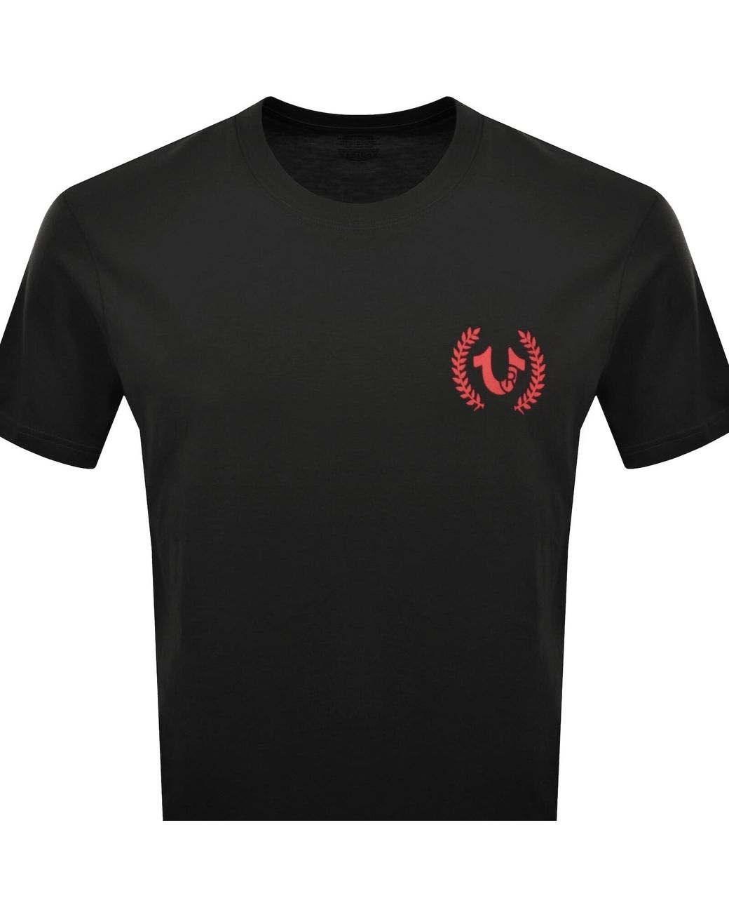 True Religion Black Multi Overlap T Shirt for men