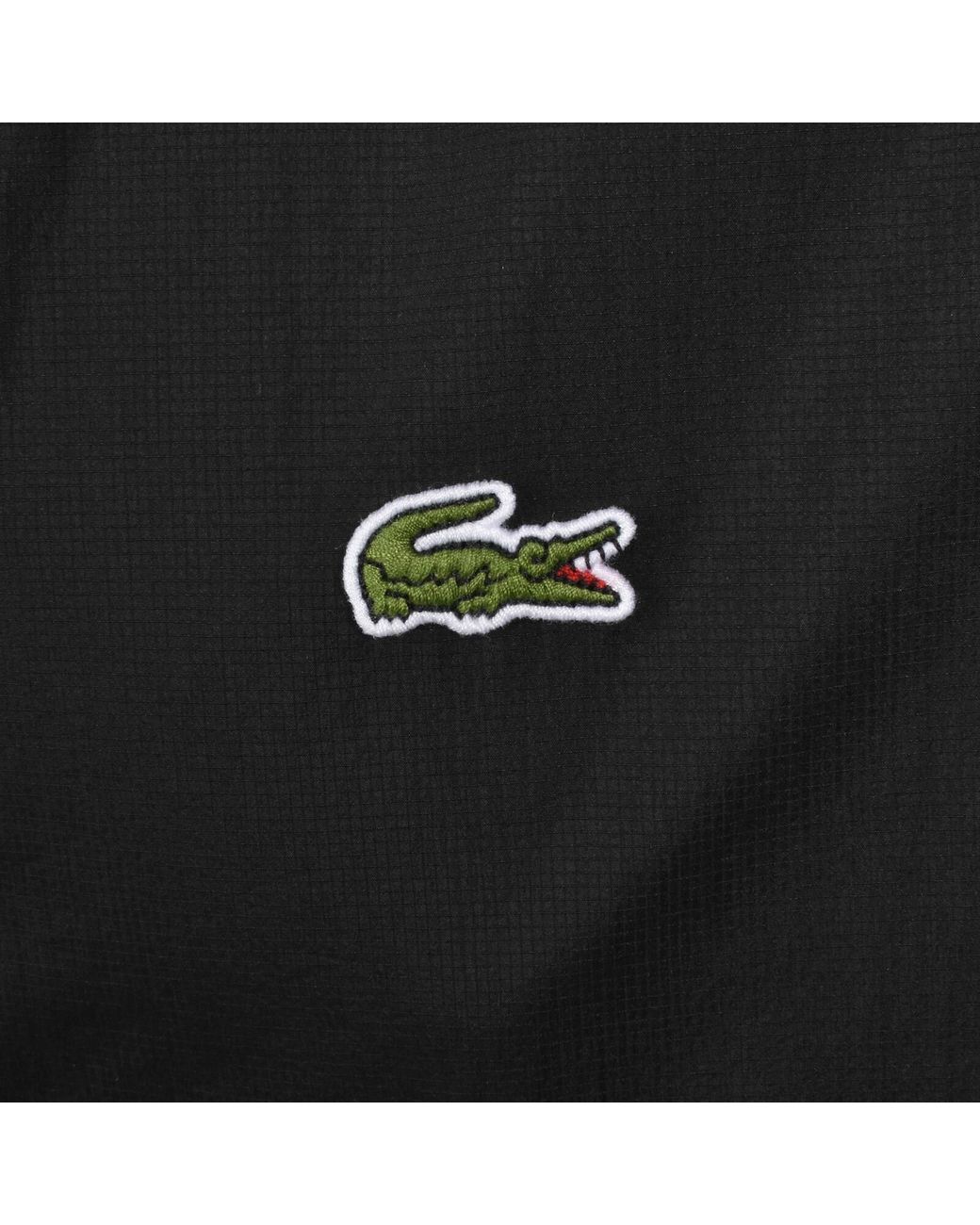 Lacoste Black Water Repellent Packable Jacket for men