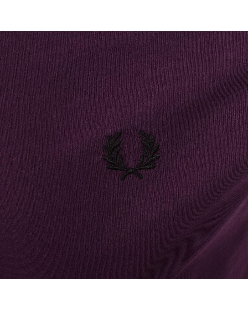 Fred Perry Purple Twin Tipped T Shirt for men