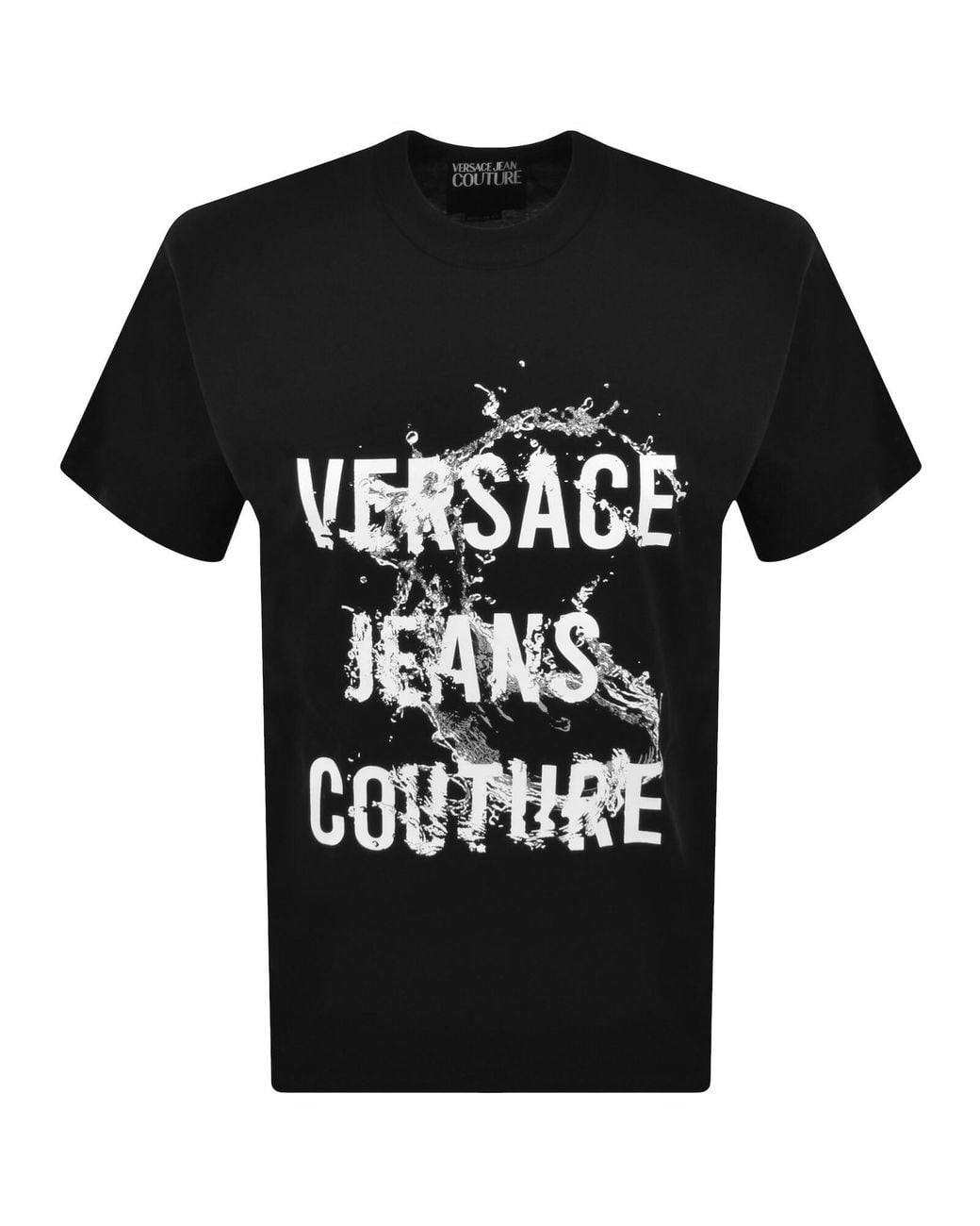 Versace Jeans Black Couture Logo Splash T Shirt for men