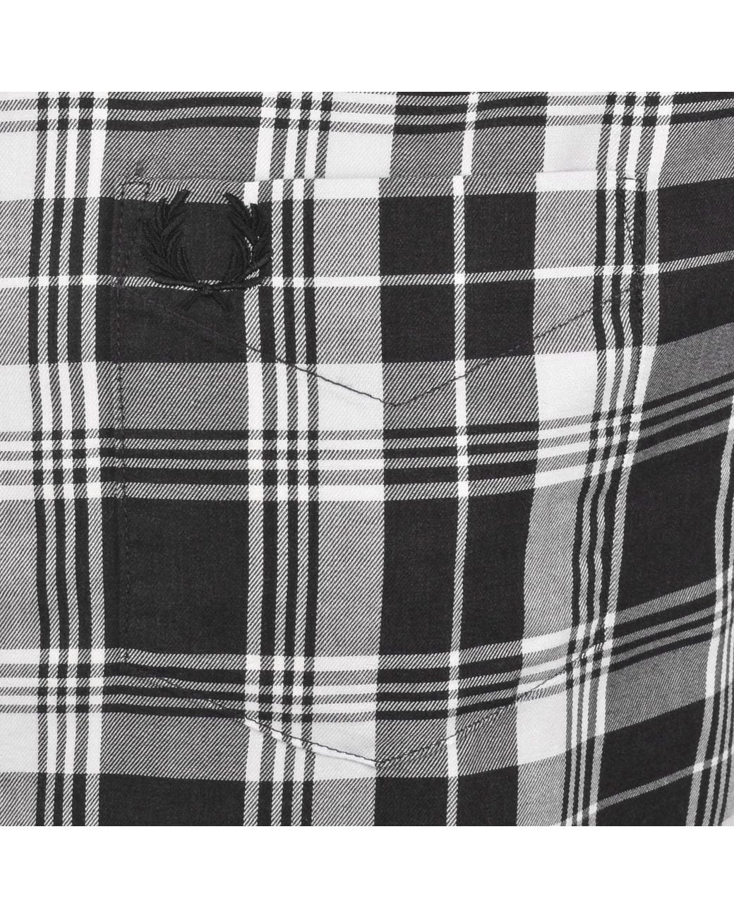 Fred Perry Black Tartan Shirt for men