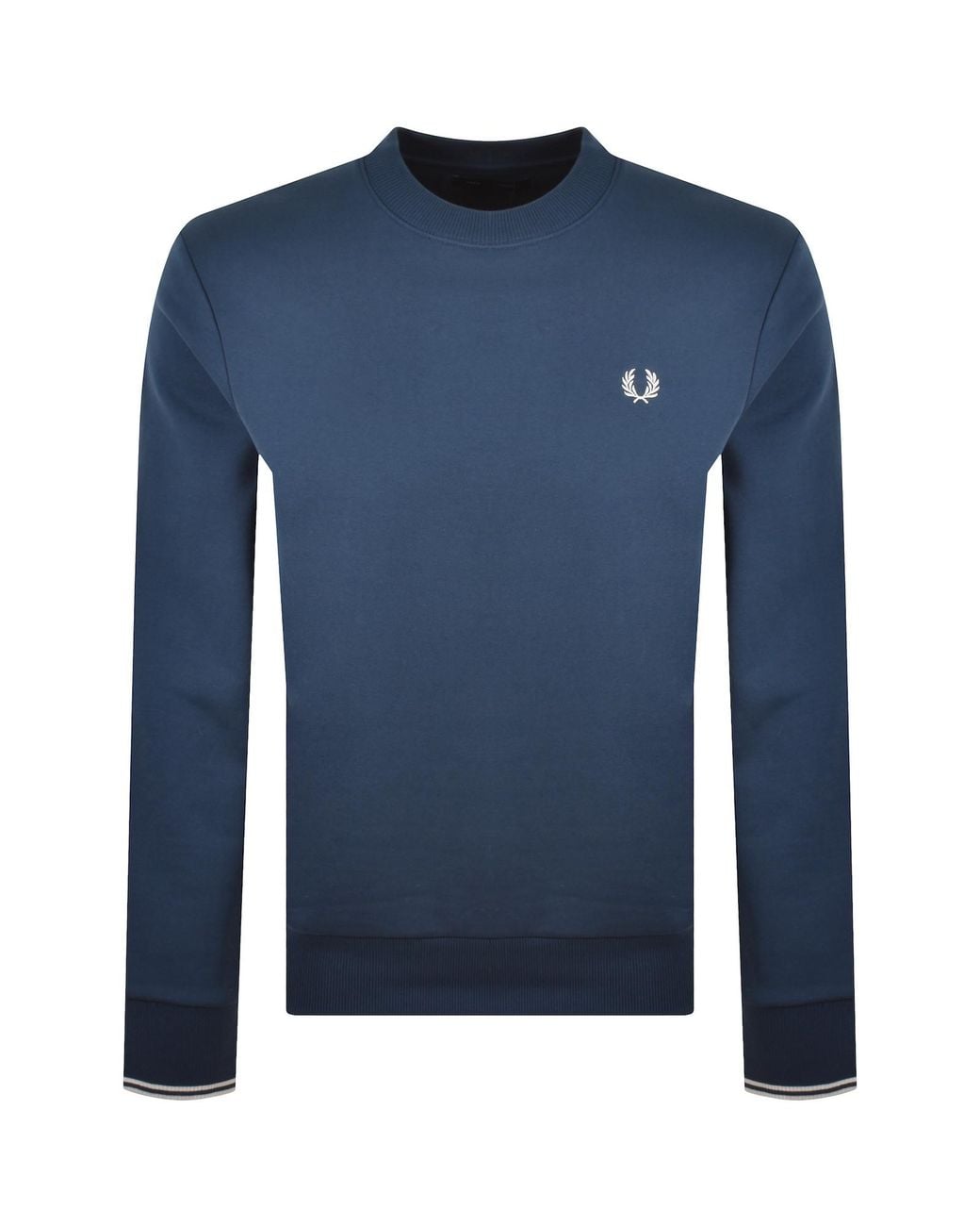 Fred Perry Blue Crew Neck Sweatshirt Midnight for men