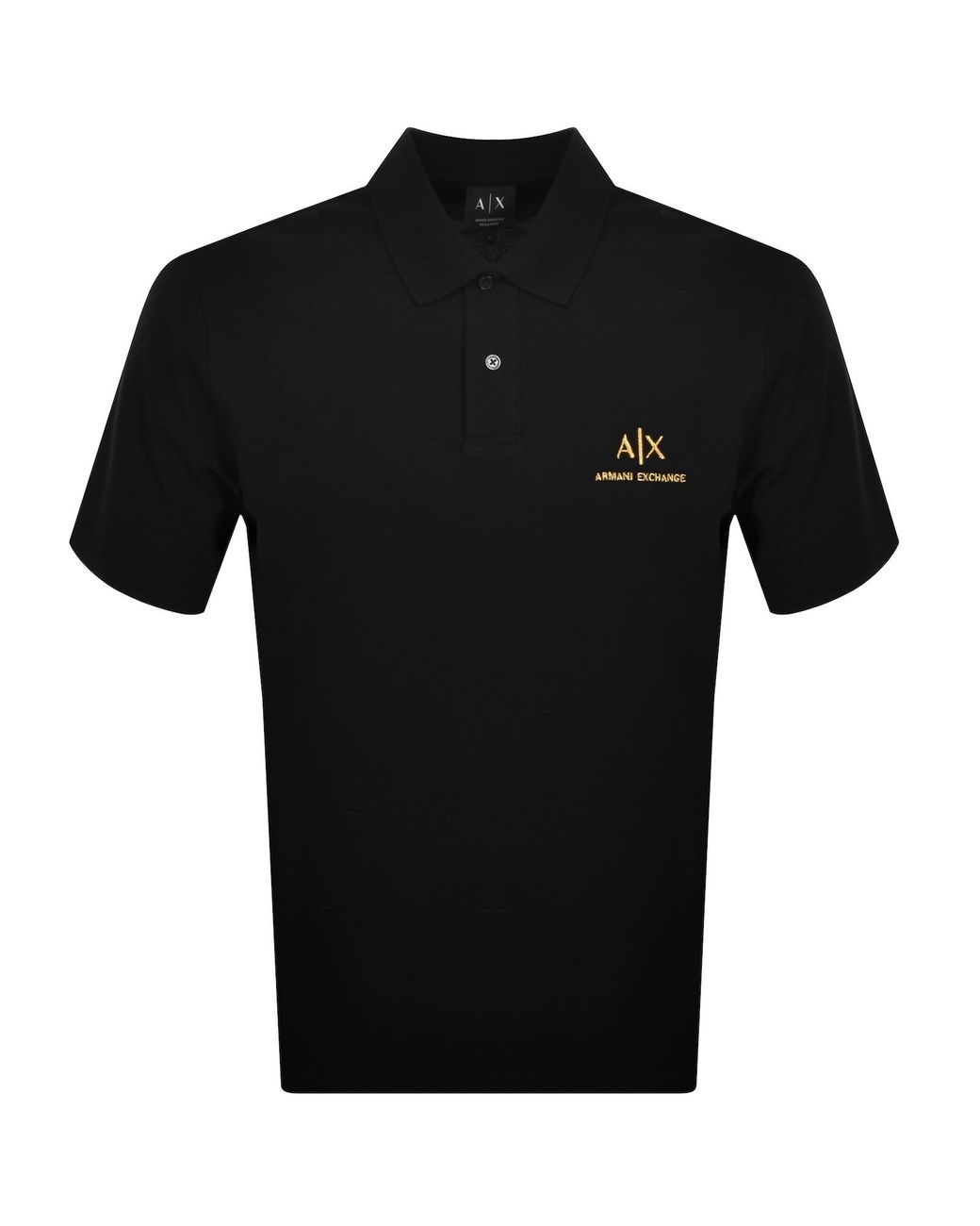 ARMANI EXCHANGE Black Polo T Shirt for men