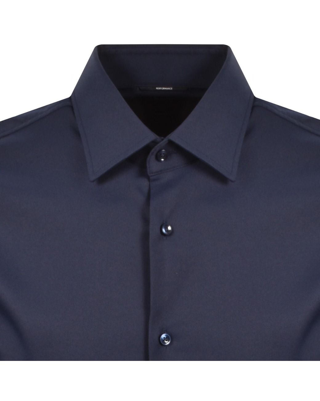 BOSS BUSINESS Blue Boss P Hank Kent Slim Fit Shirt Dark for men