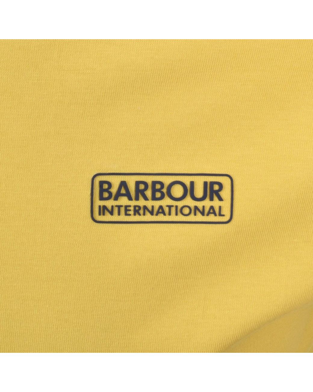 Barbour Yellow Small Logo T Shirt for men