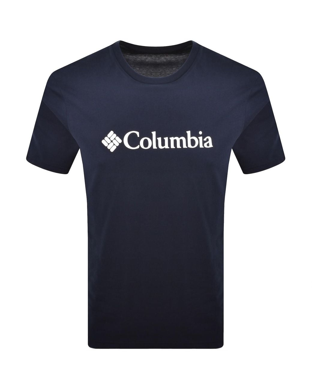 Columbia Blue Basic Logo T Shirt Collegiate for men