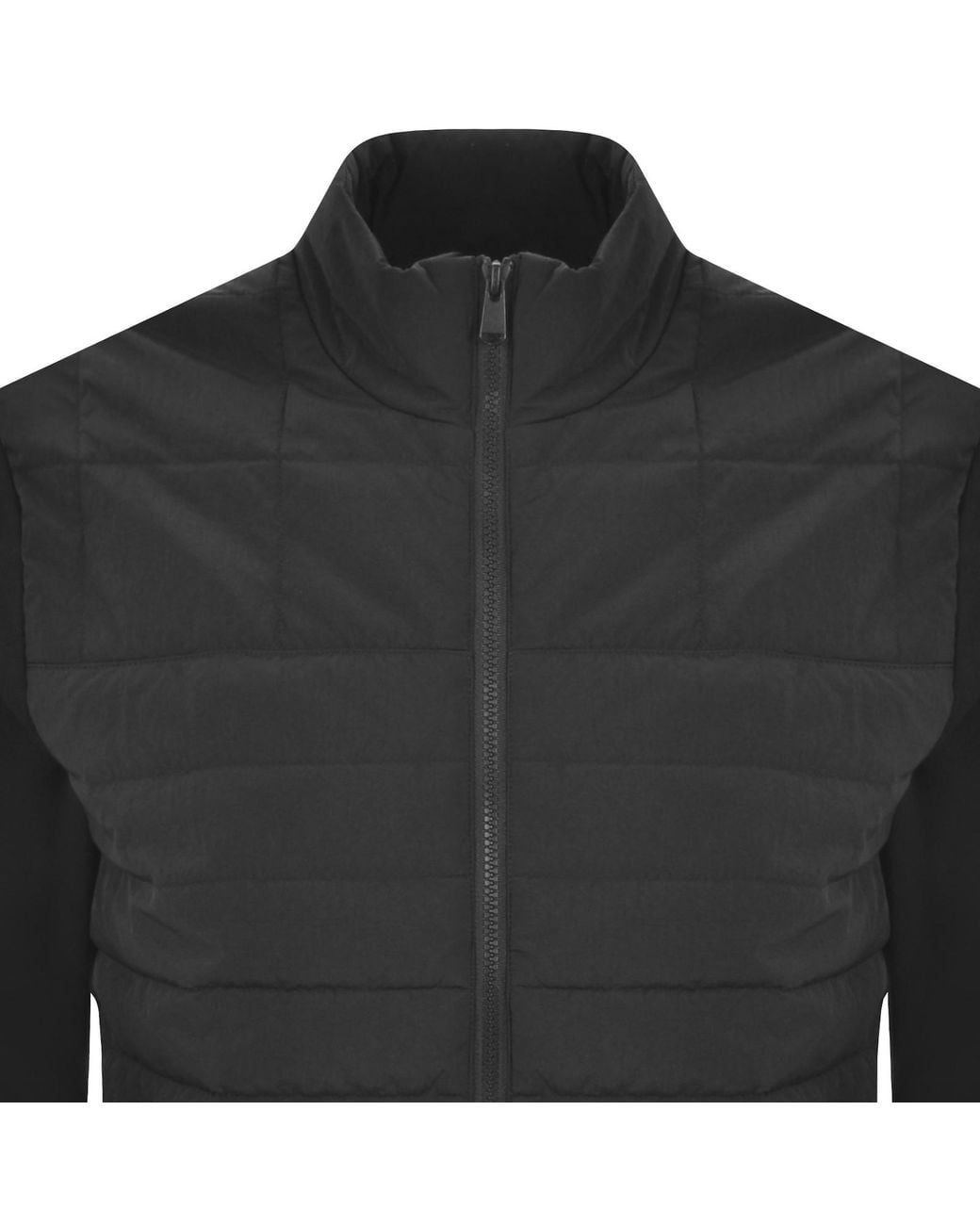 Barbour Black Quilted Sweatshirt for men