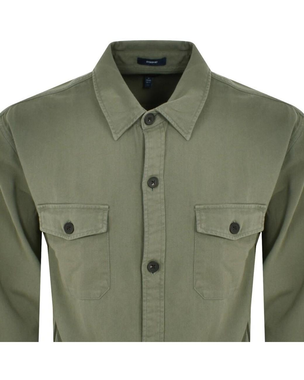 GANT Heavy Twill Overshirt in Green for Men | Lyst