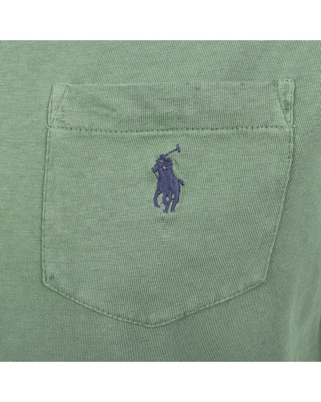 Ralph Lauren Green Pocket Polo T Shirt for men