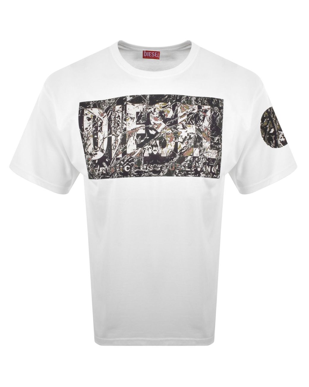DIESEL T Boxt R22 Regular Fit T Shirt in White for Men | Lyst