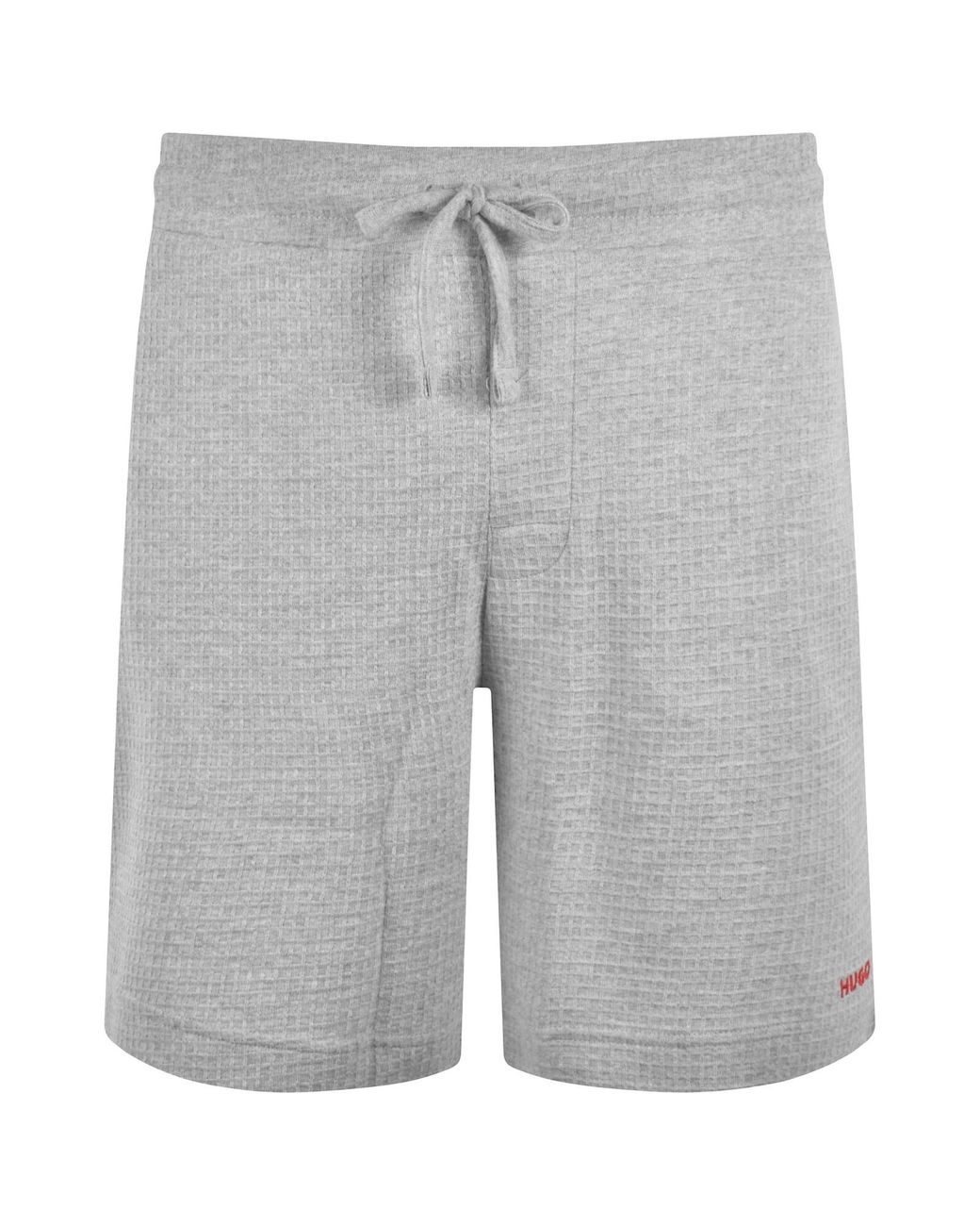 HUGO Gray Austin Waffle Shorts for men