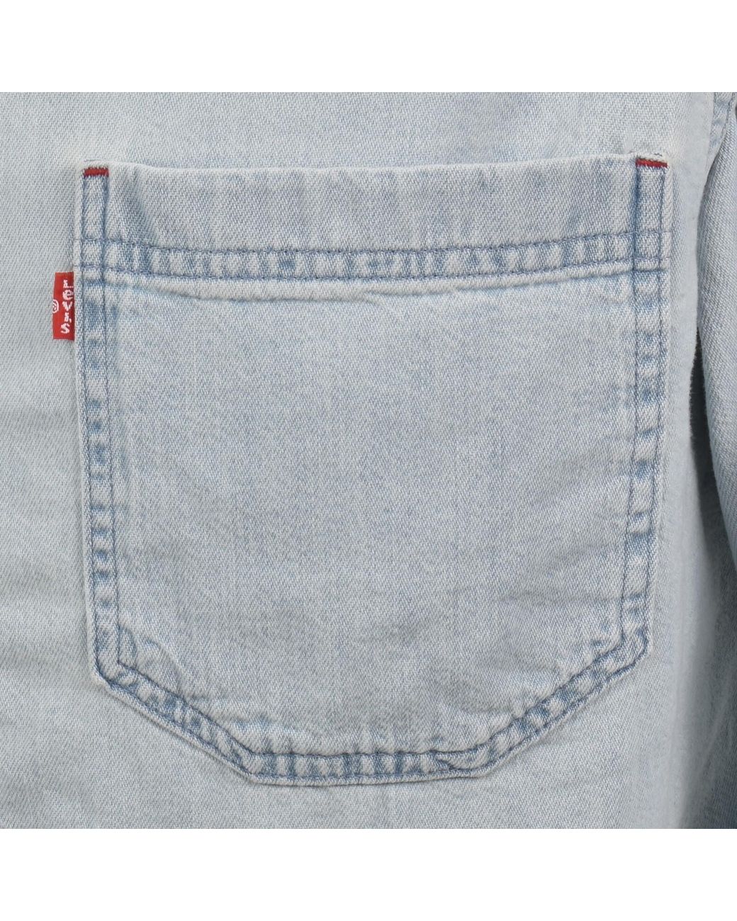 Levi's Blue Mariposa Worker Shirt Light Wash for men