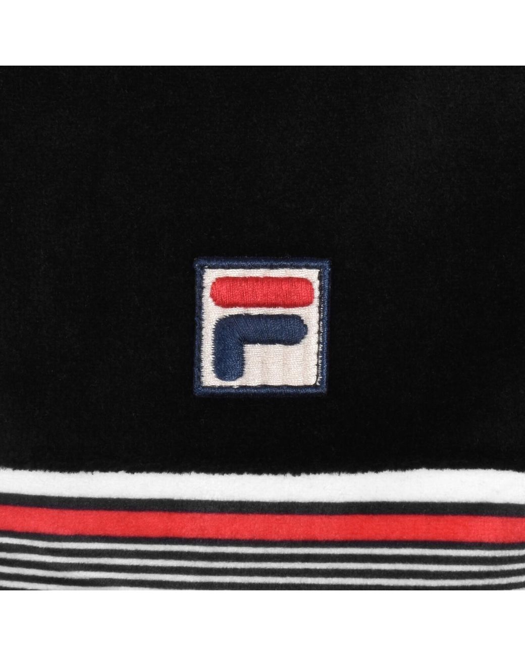Fila Black Fila Malakai Velour Track Top for men