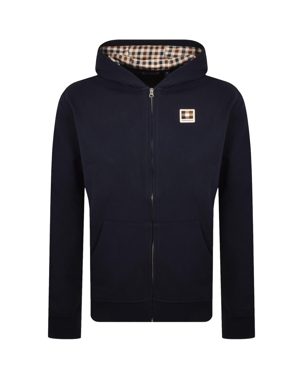 Aquascutum Blue Badge Full Zip Hoodie for men
