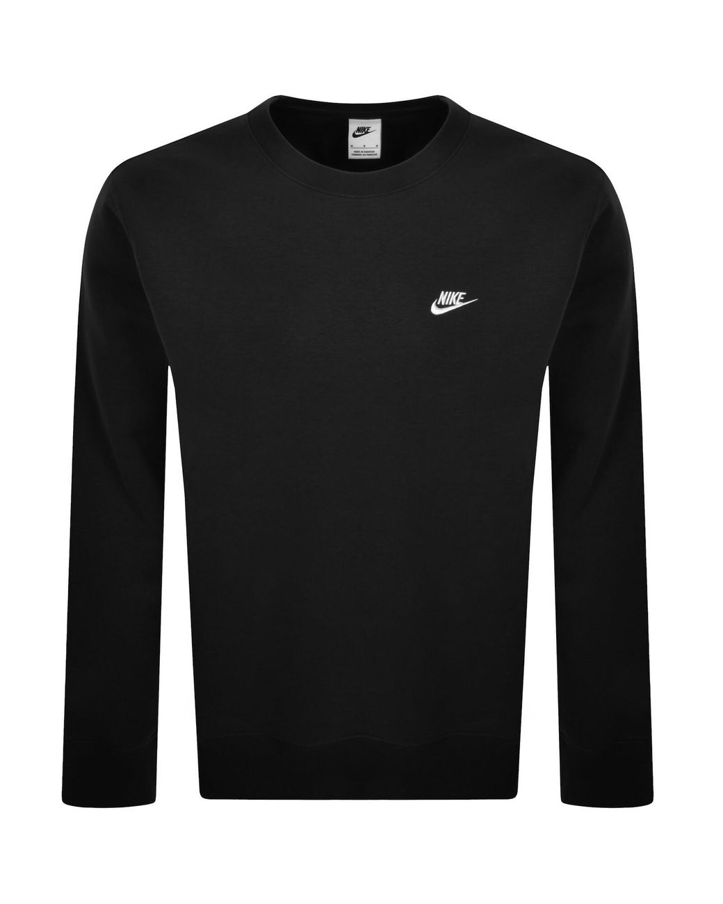 Nike Black Crew Neck Club Sweatshirt for men