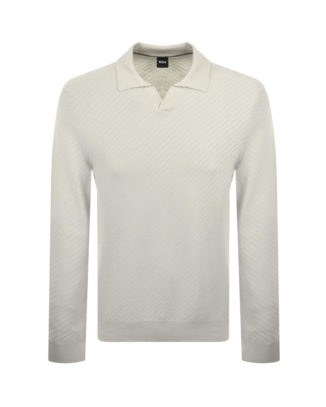 BOSS BUSINESS White Boss Lomarino Knit Polo Off for men
