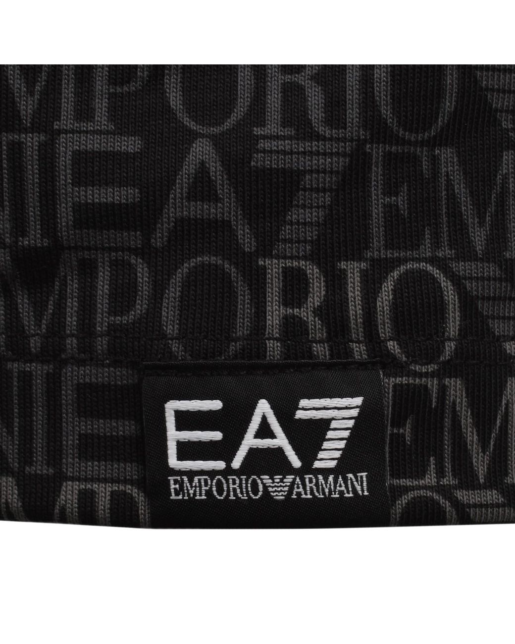 EA7 Black Emporio Armani Logo T Shirt for men