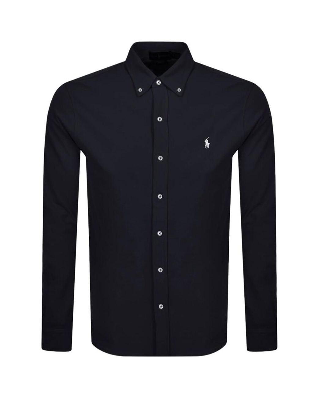 Ralph Lauren Blue Featherweight Mesh Shirt for men