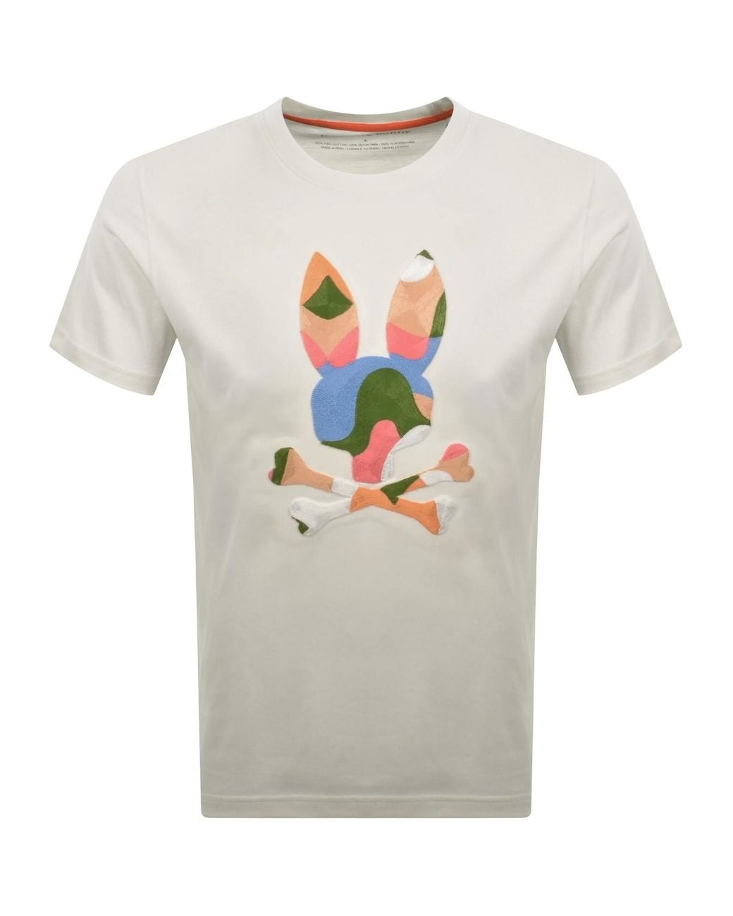 Psycho Bunny Natural Ara Graphic T Shirt for men