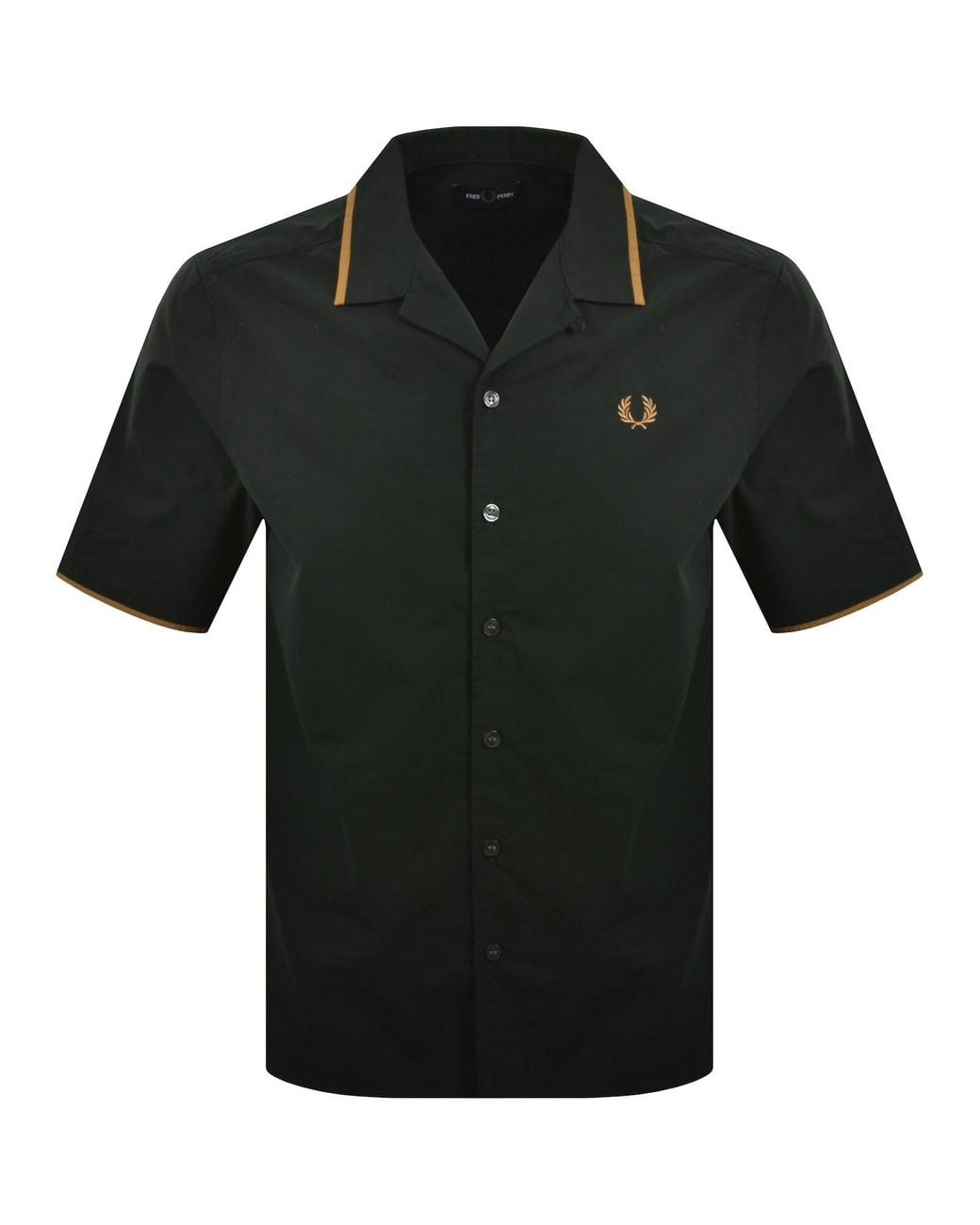 Fred Perry Black Revere Coller Shirt for men