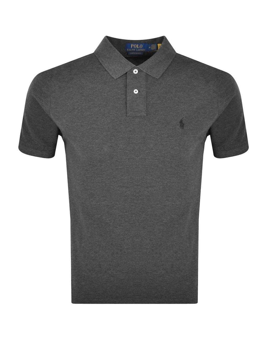Ralph Lauren Gray Custom Slim Polo T Shirt for men