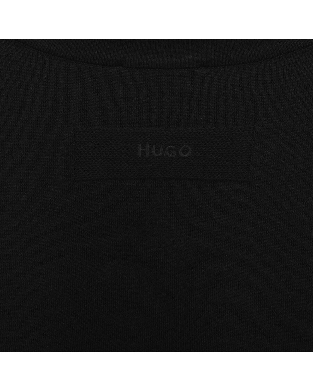 HUGO Black San Cody Knit Jumper for men