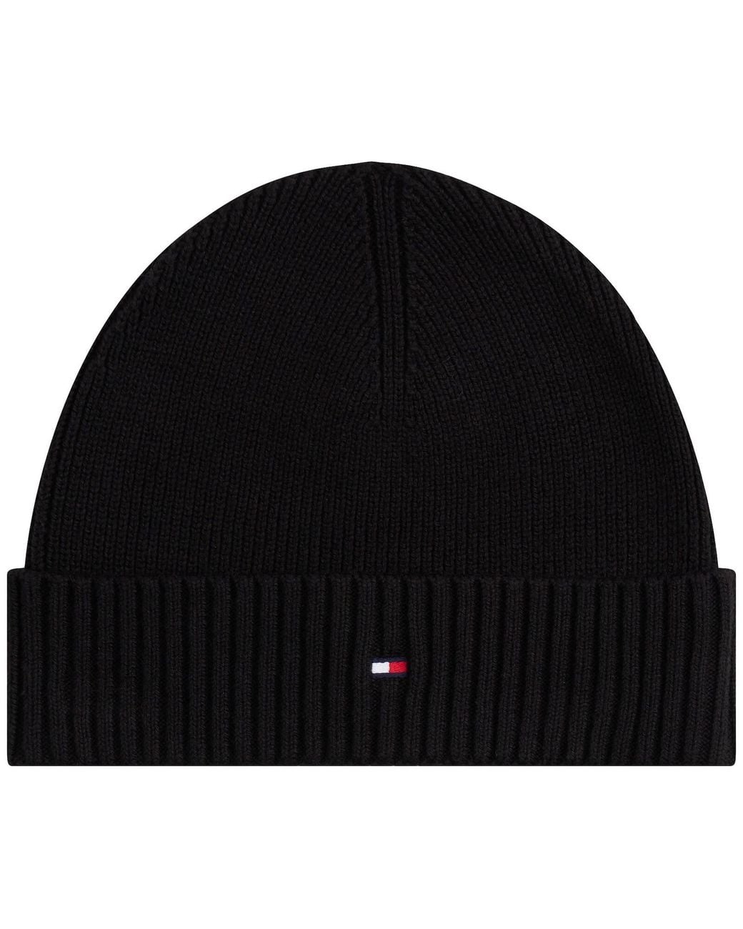Tommy Hilfiger Black Flag Beanie Hat for men