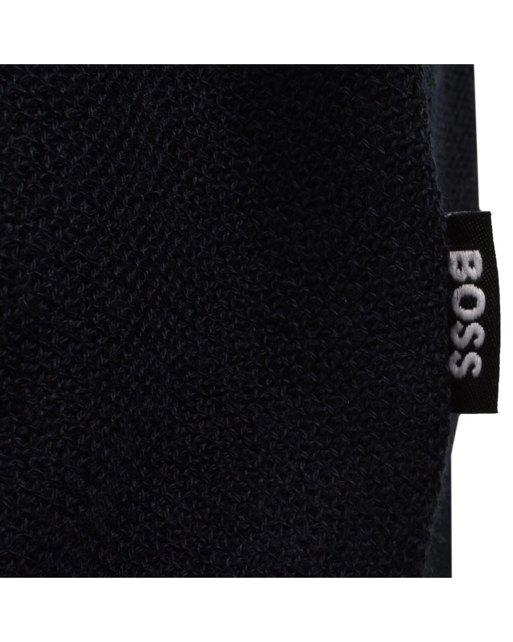 BOSS BUSINESS Black Boss Narciso Knit Polo T Shirt for men
