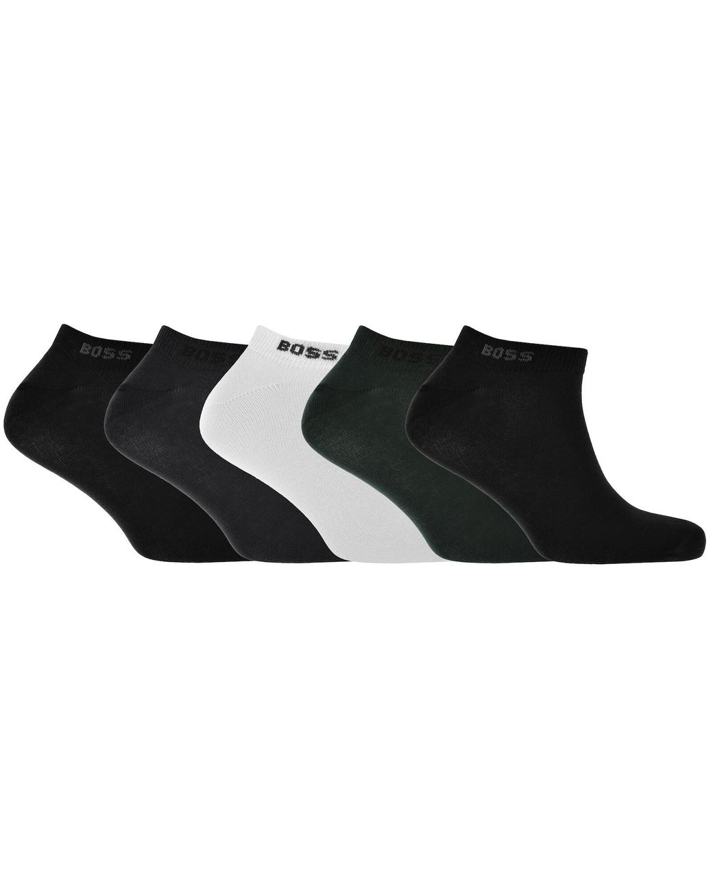 BOSS BUSINESS Black Boss 5 Pack Ankle Socks for men
