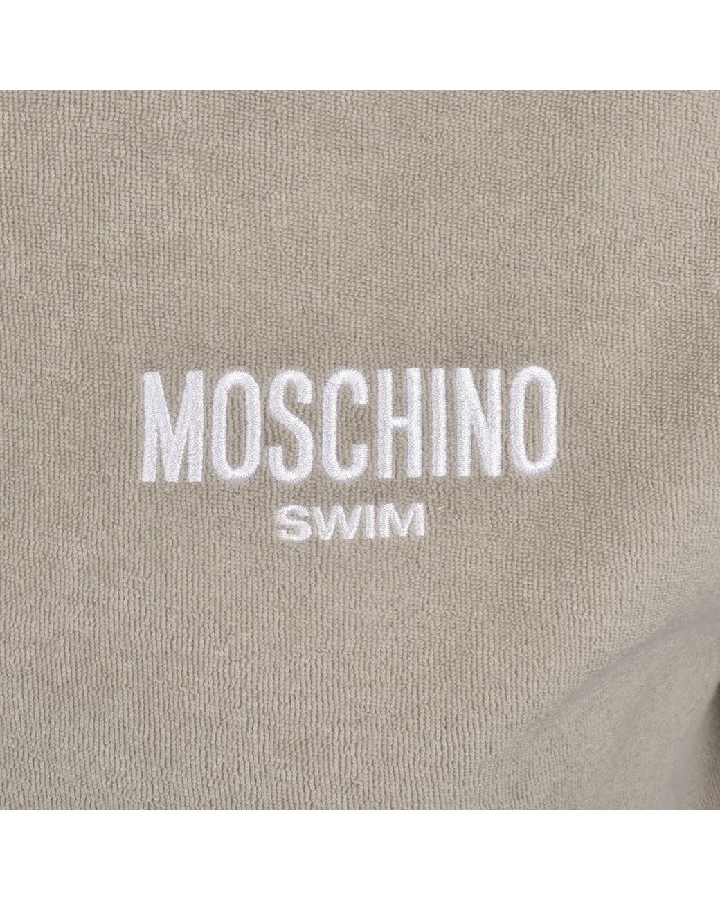 Moschino Gray Swim Short Sleeved Polo T Shirt for men