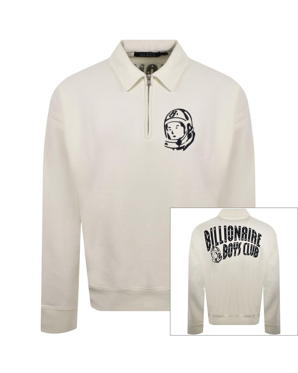 BBCICECREAM White Quarter Zip Sweatshirt for men