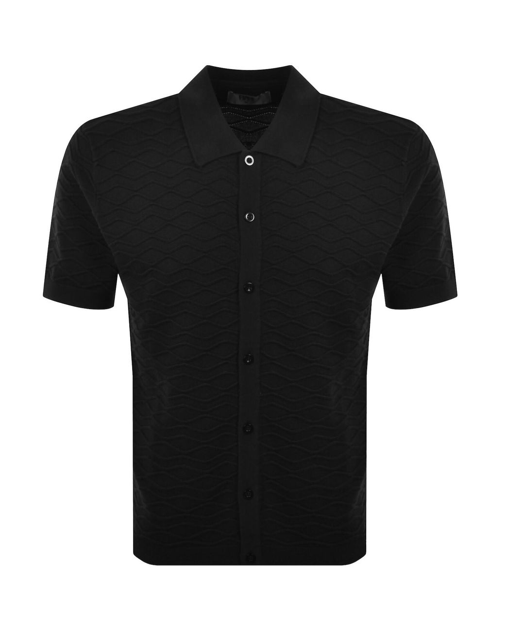 Luke 1977 Black Kennet Knit Shirt for men