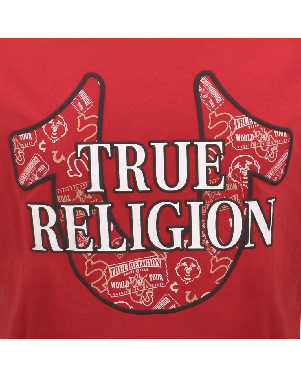 True Religion Red Logo T Shirt for men