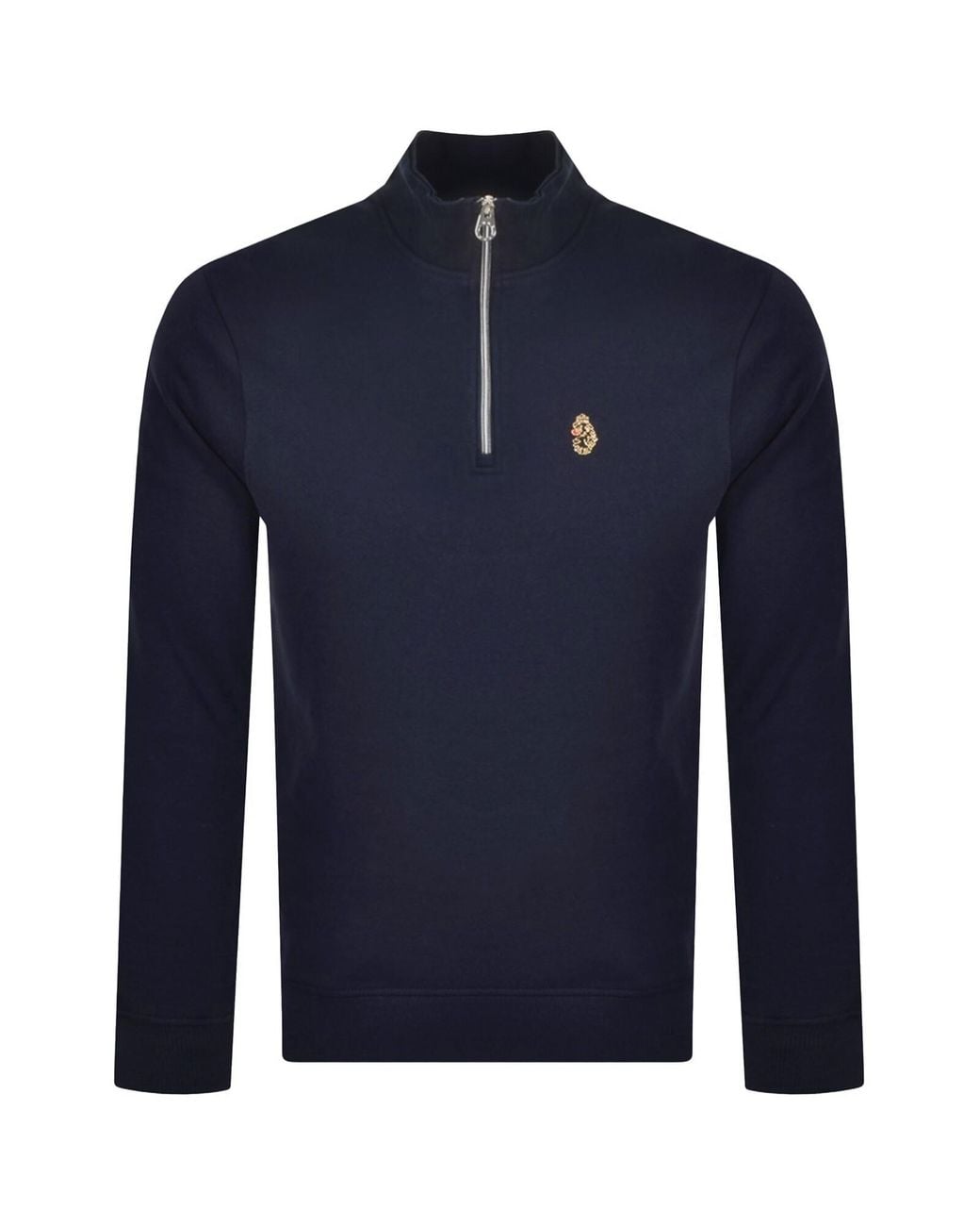 Luke 1977 Blue Quarter Zip Sydney Sweatshirt for men