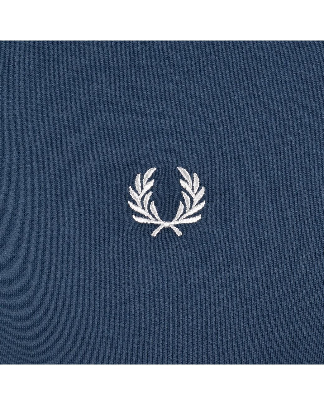 Fred Perry Blue Crew Neck Sweatshirt Midnight for men