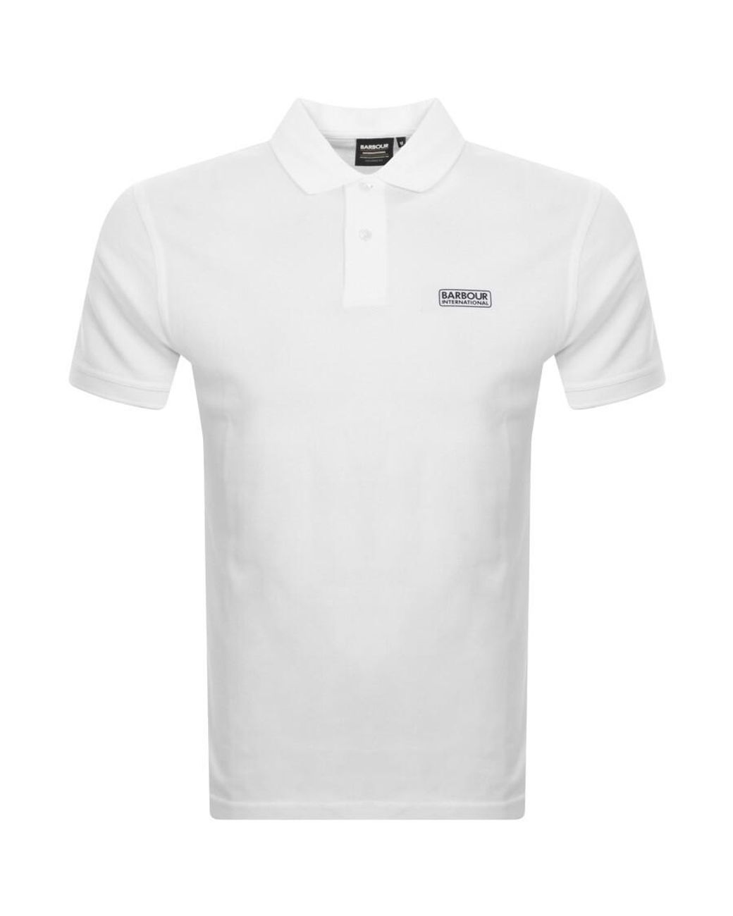 Barbour White Essential Polo T Shirt for men