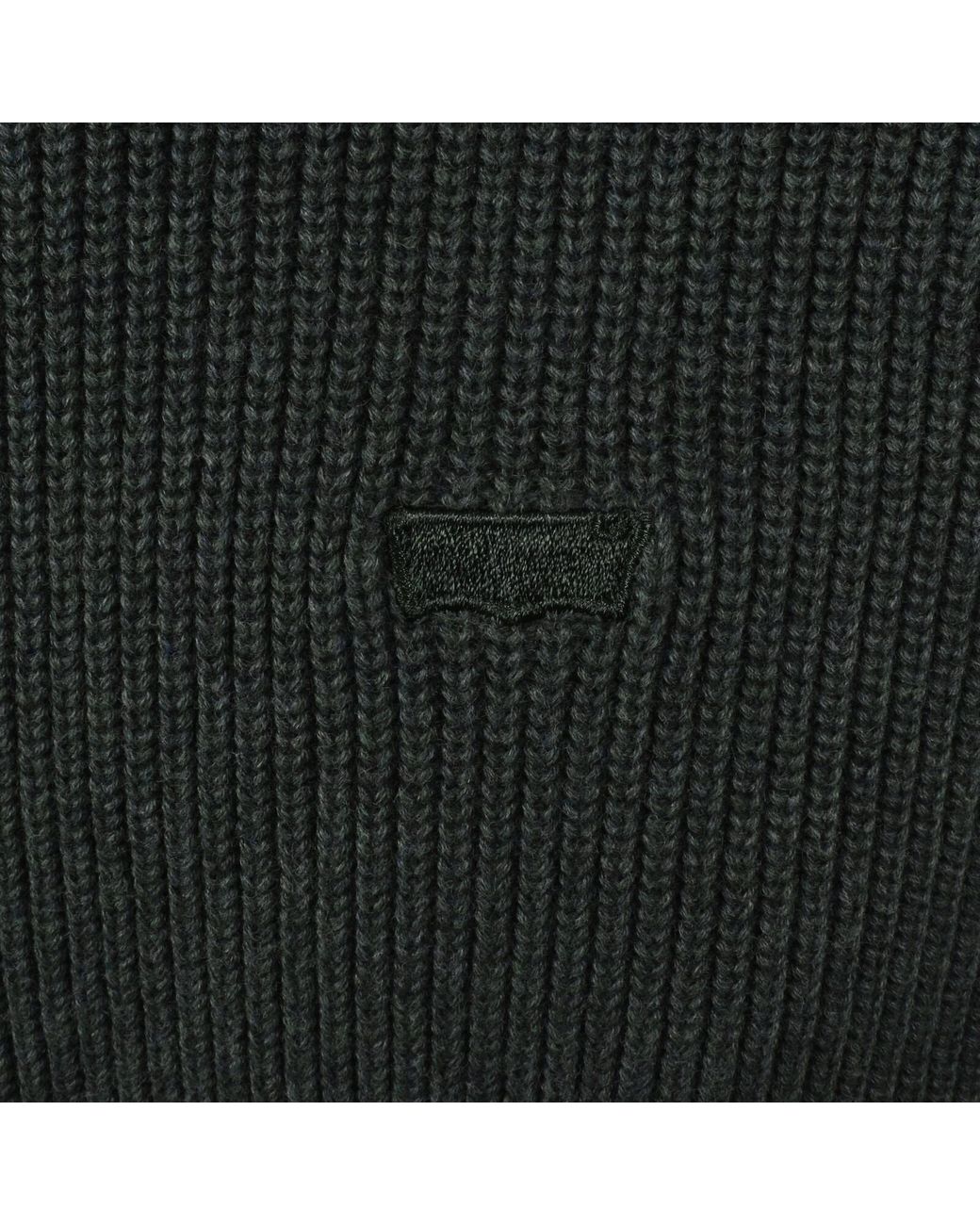 Levi's Green Housemark Quarter Zip Sweatshirt for men