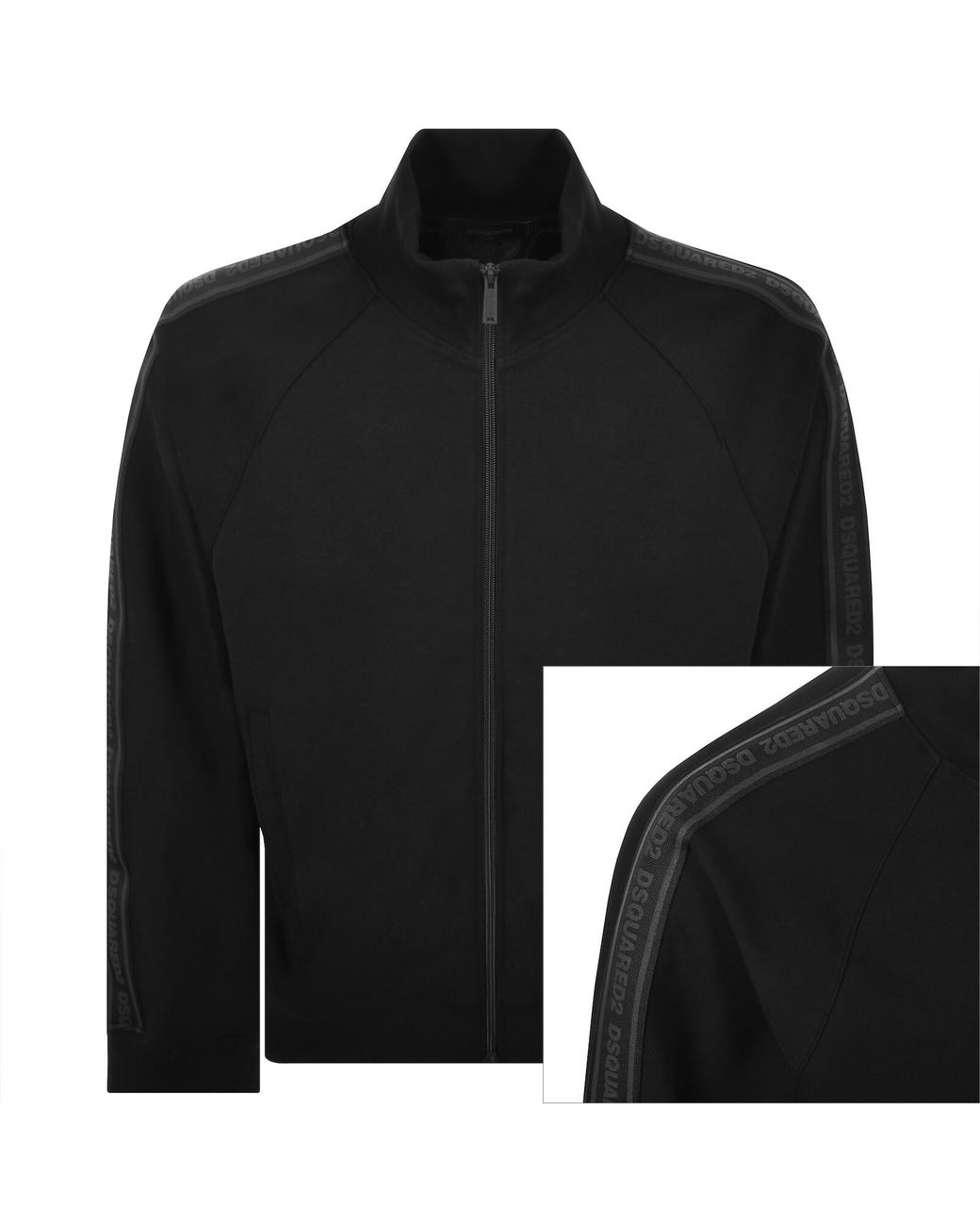 DSquared² Black Tape Zipped Sweatshirt for men