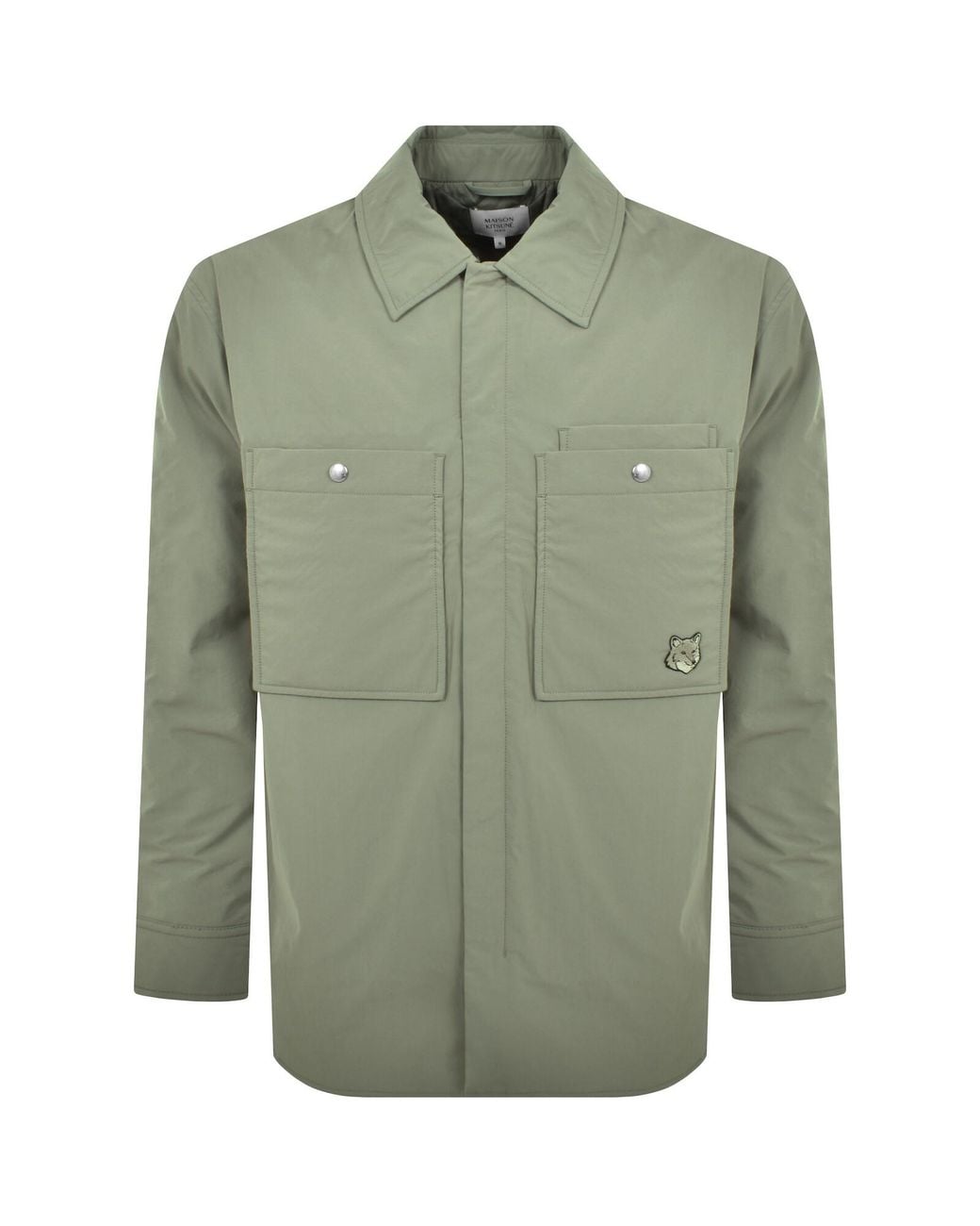 Maison Kitsuné Green Logo Overshirt for men
