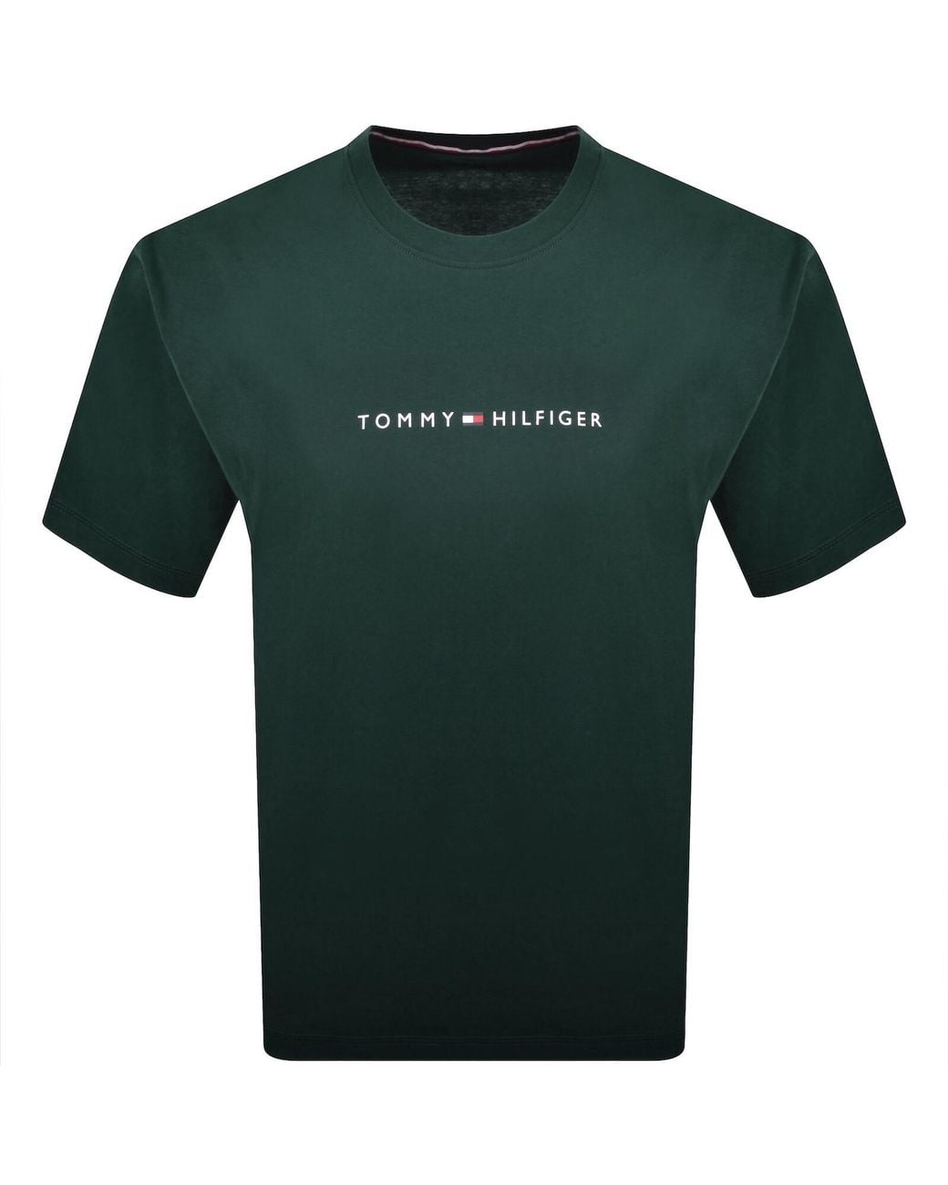 Tommy Hilfiger Green Logo T Shirt for men