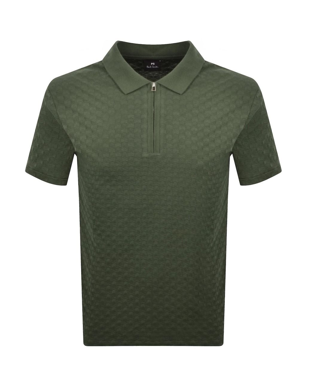 Paul Smith Green Zebra Zip Polo T Shirt for men
