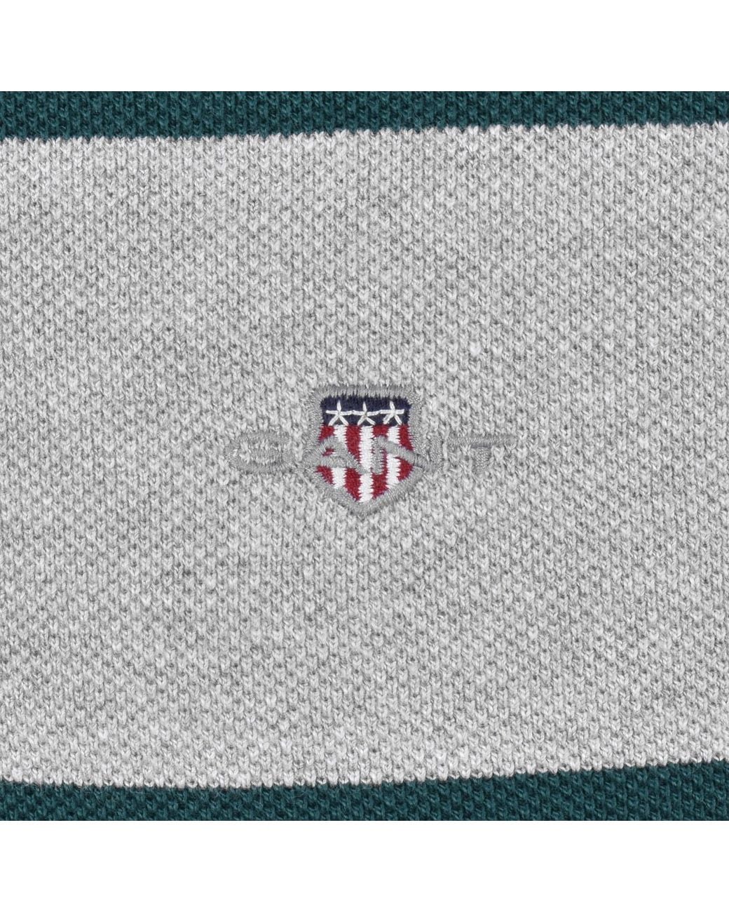 Gant Blue Striped Long Sleeve Polo T Shirt for men