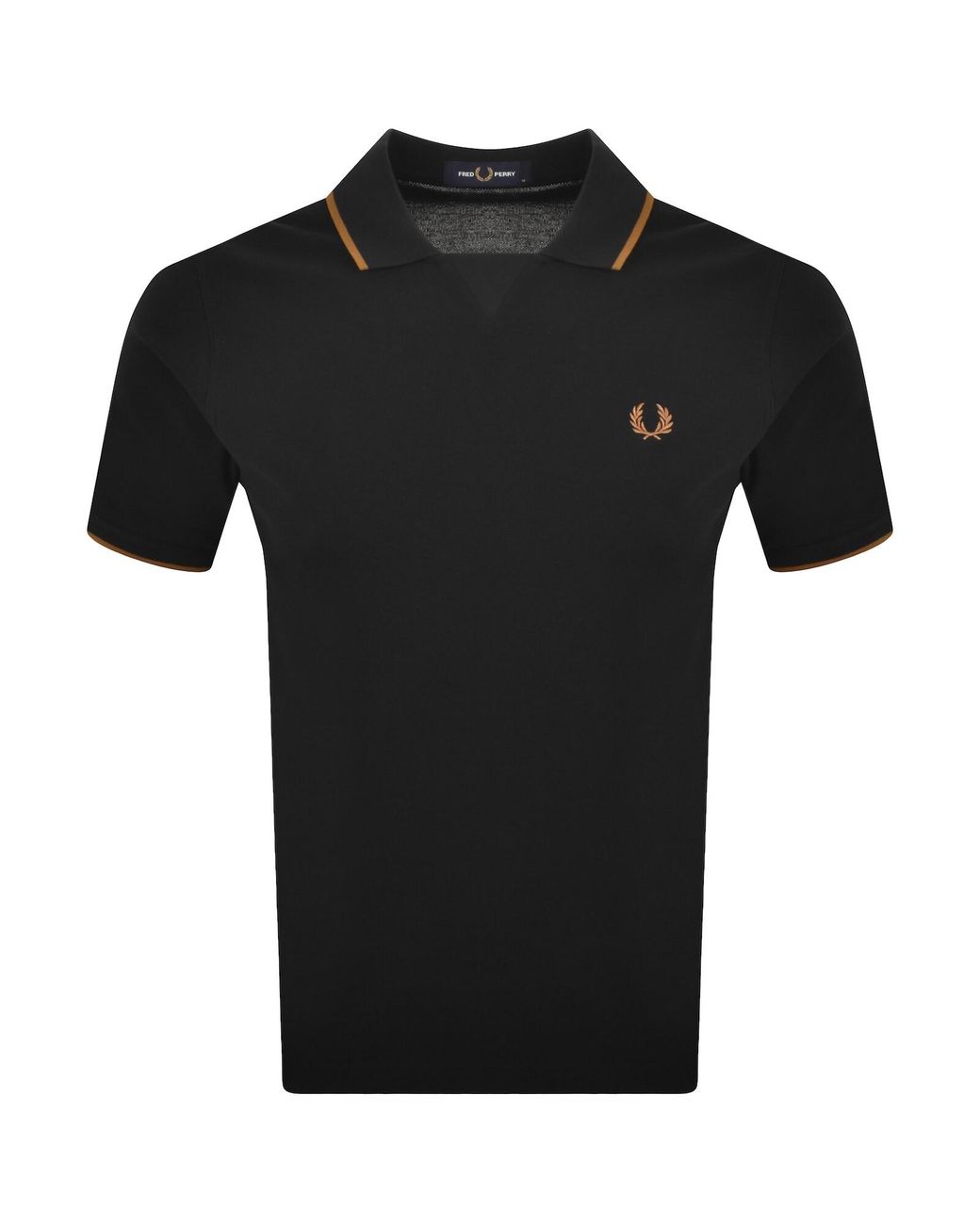 Fred Perry Black Logo Polo T Shirt for men