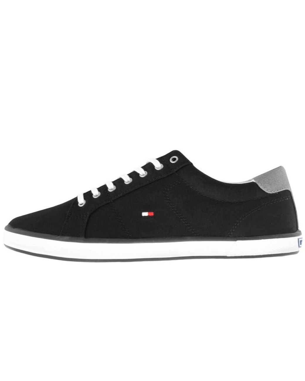 Tommy Hilfiger Black Essential Logo Trainers for men