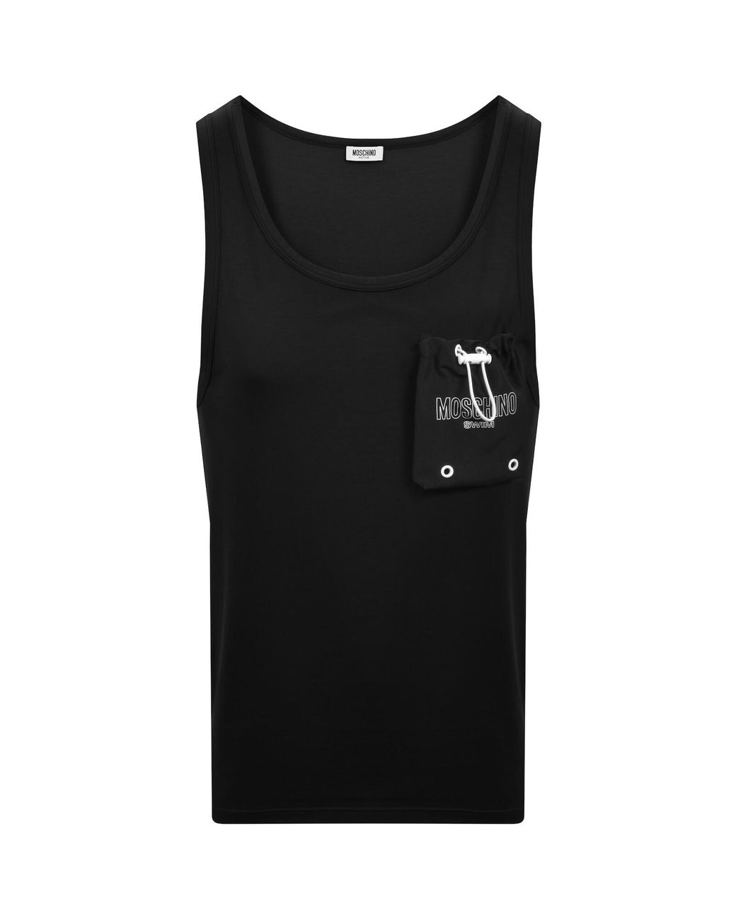 Moschino Black Swim Pocket Vest for men
