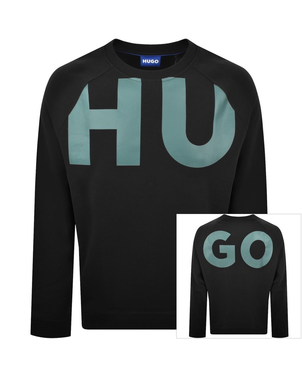Huggo Logo HUGO Hugo Logo Sweatshirt in Black for Men | Lyst UK