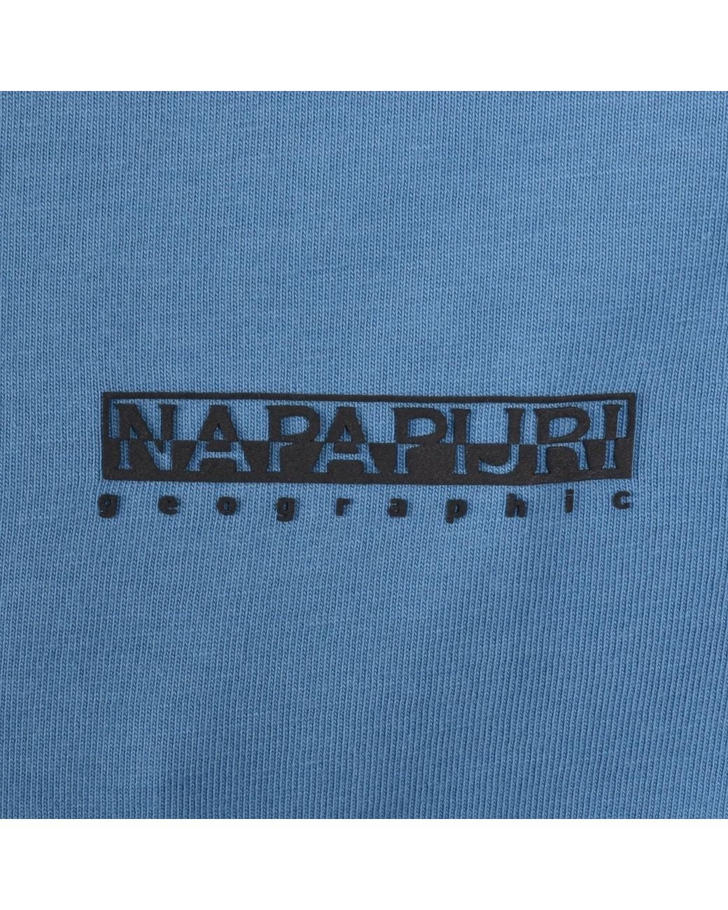 Napapijri Blue S- Box T Shirt for men
