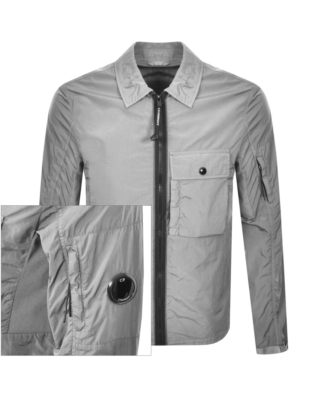 cp company over shirt grey
