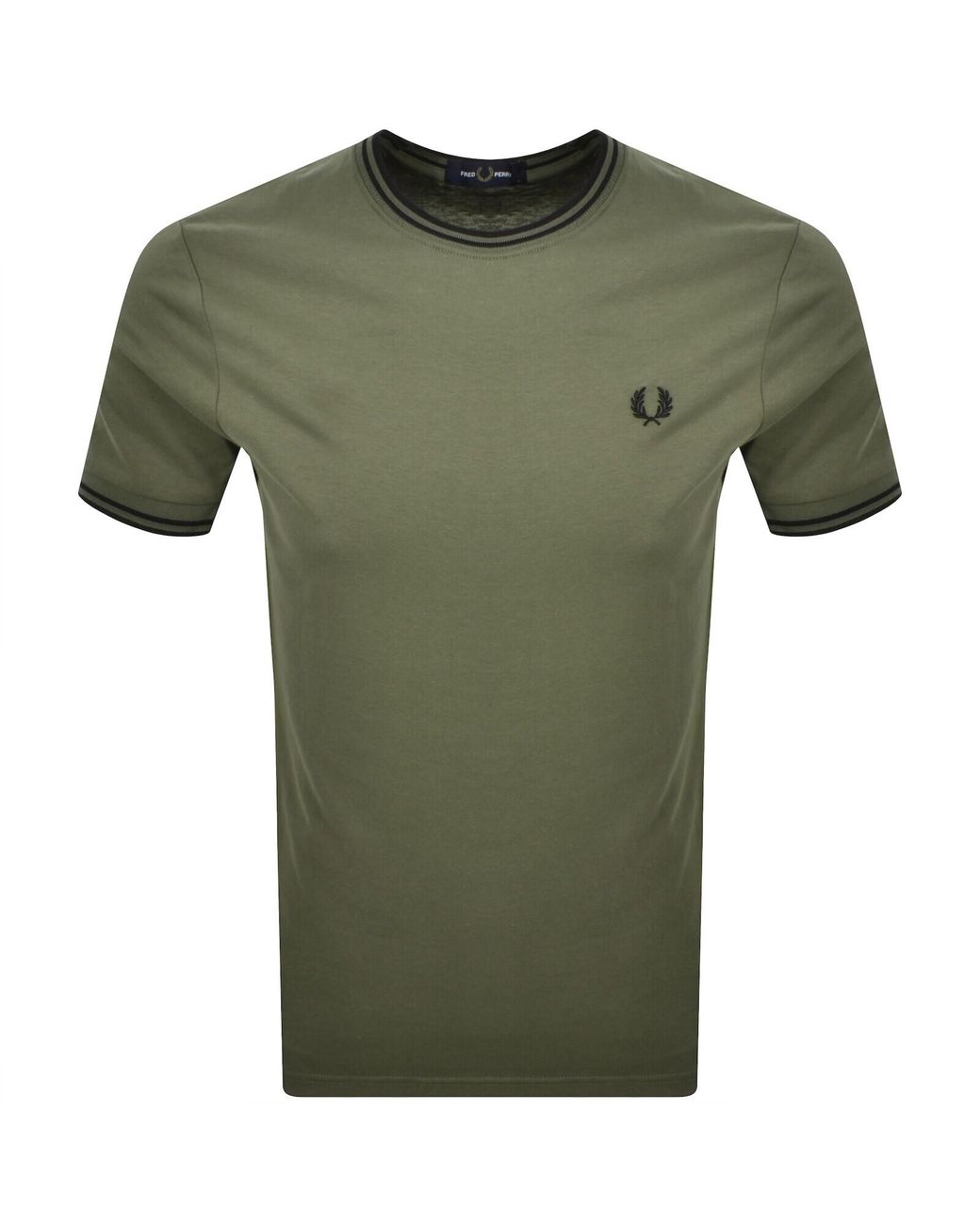 Fred Perry Green Twin Tipped T Shirt for men