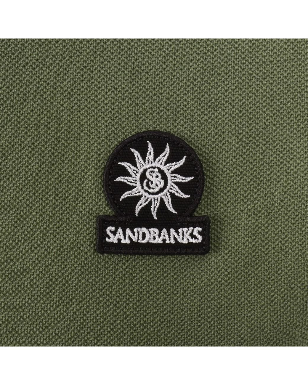 Sandbanks Green Badge Logo Polo T Shirt for men